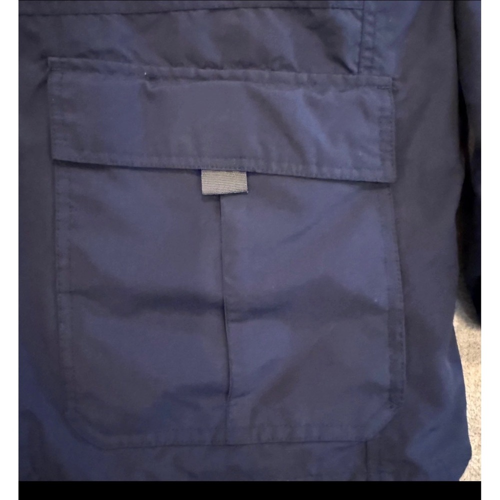 Eddie Bauer Mens‎ Navy Blue Full Zip Field Jacket Lightweight Mesh Lined Large - Picture 4 of 7